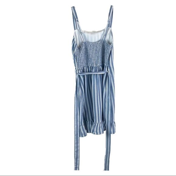 Hollister Striped Ruffle-Hem Mini Dress- Med - Picture 3 of 6